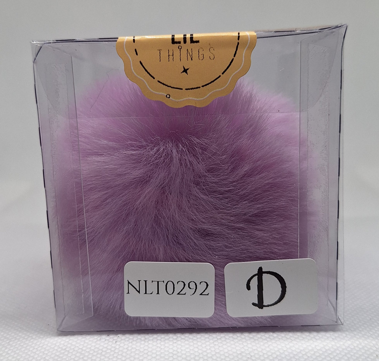 Custom Resin Letter Keychain With a Purple Pom Pom - D - Little Tokyo SA