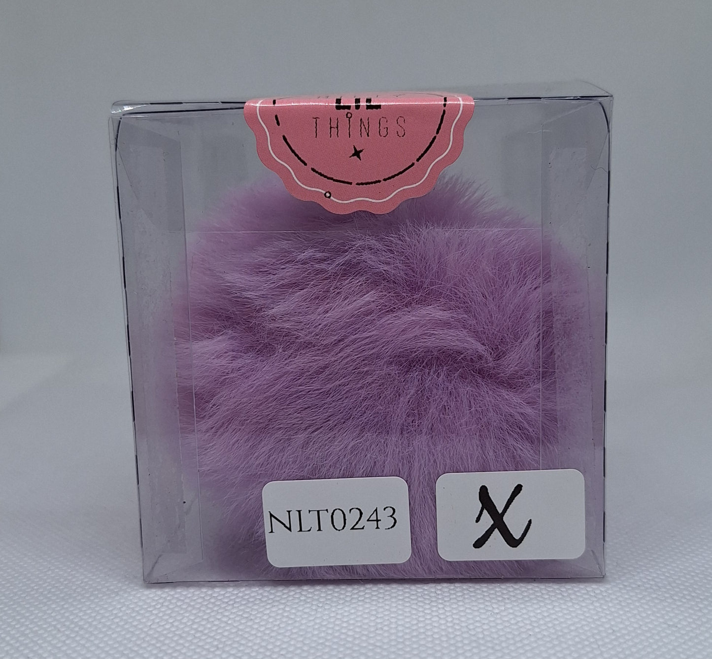 Custom Resin Letter Keychain With a Purple Pom Pom - X - Little Tokyo SA