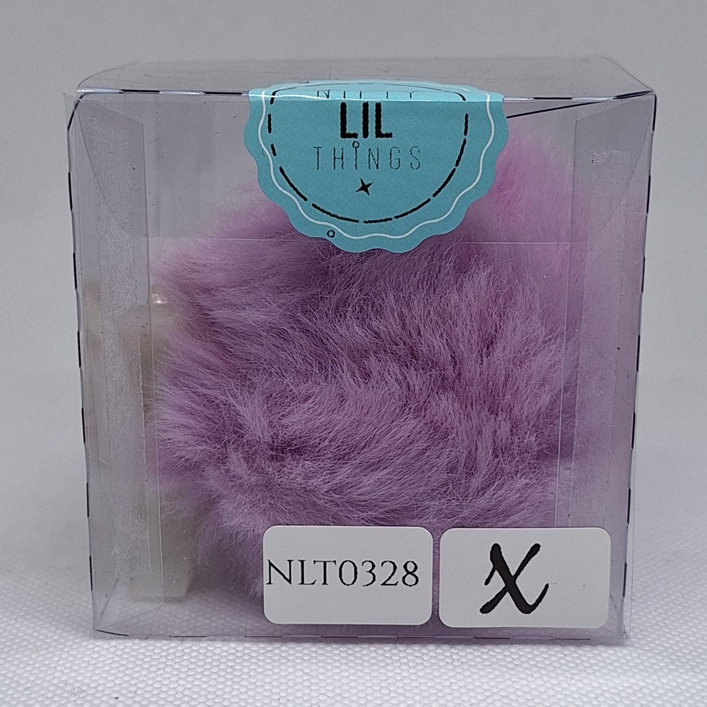 Custom Resin Letter Keychain With a Purple Pom Pom - X - Little Tokyo SA