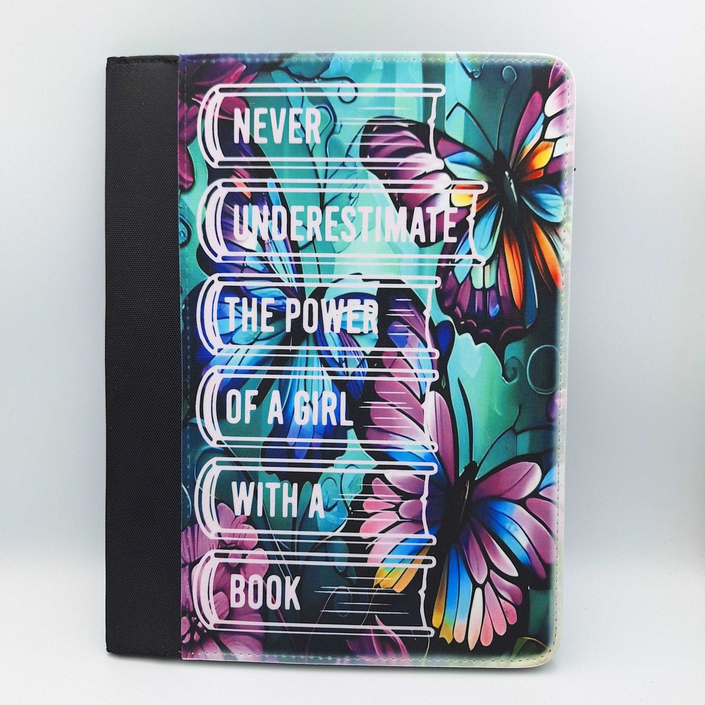 Custom-made printed notepad by Nifty Lil Things with colorful designs and personalized notes on white paper.