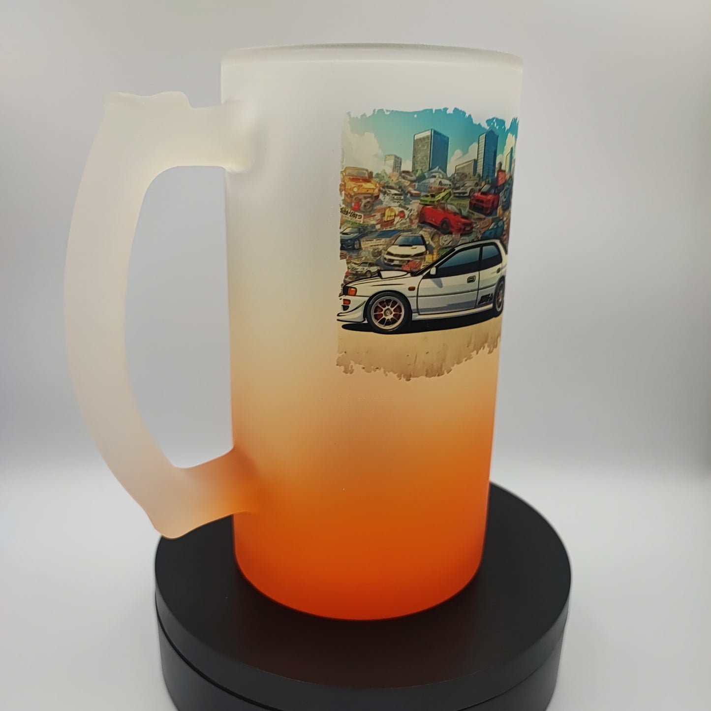 Custom Printed Frosted Glass Beer Mug - Little Tokyo SA