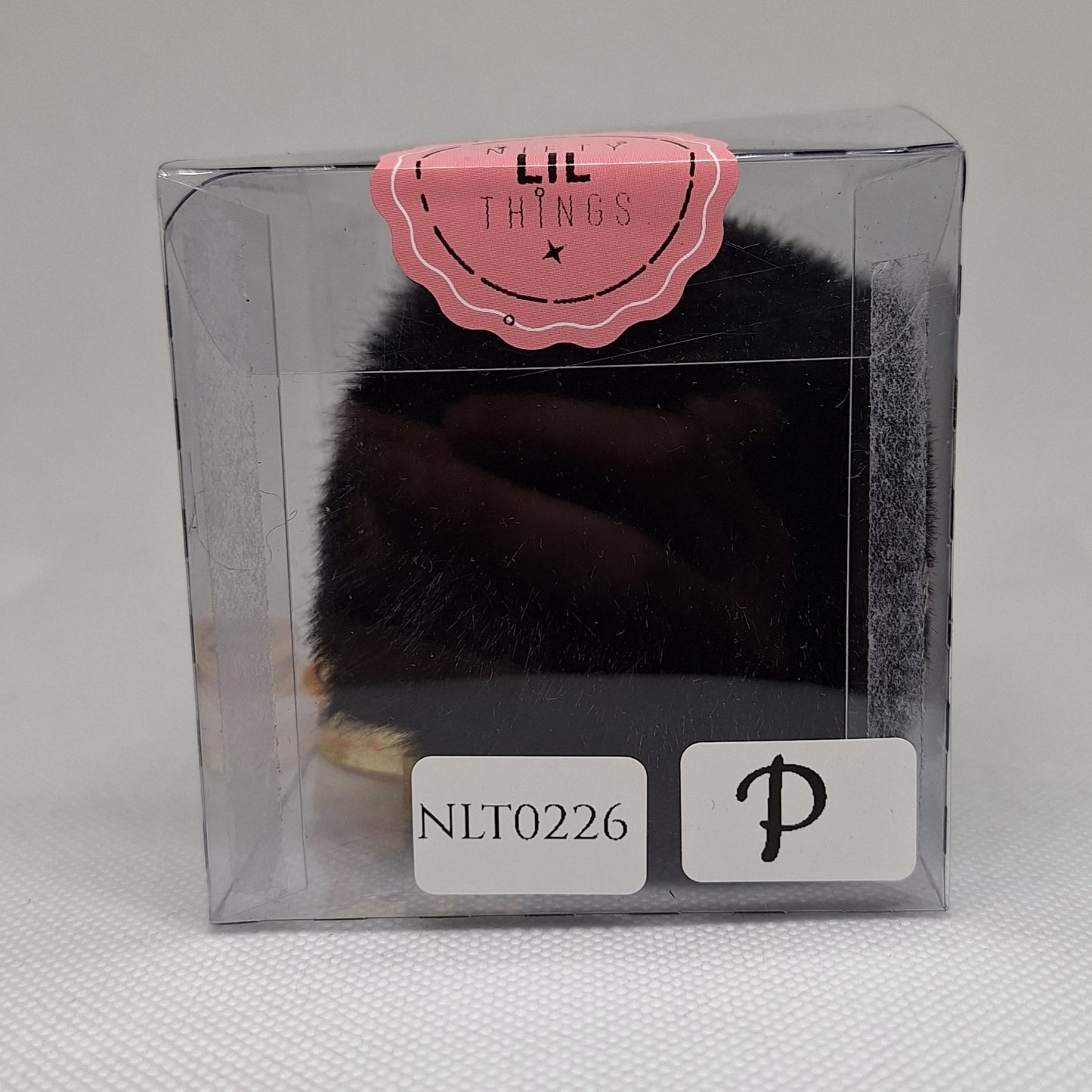 Custom Resin Letter Keychain With a Black Pom Pom - P - Little Tokyo SA