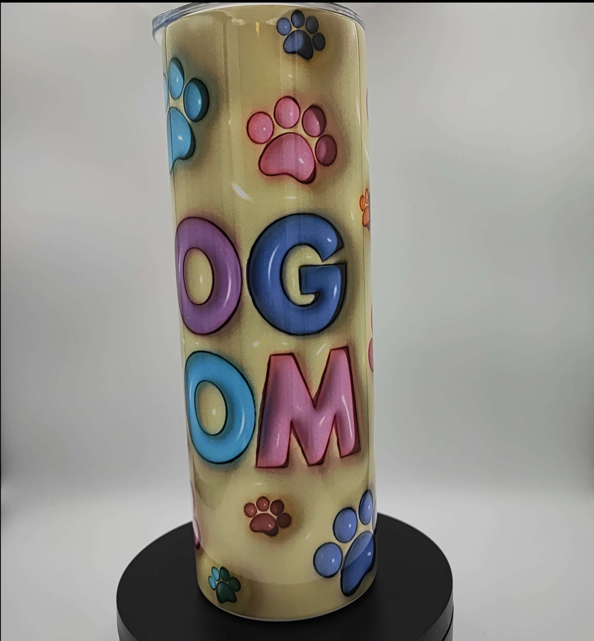 Custom printed 20oz Nifty Lil Things travel mug, hot and cold tumbler with personalized design and durable stainless steel finish.