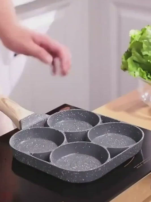 1pc Versatile 4-Hole Non-Stick Frying Pan