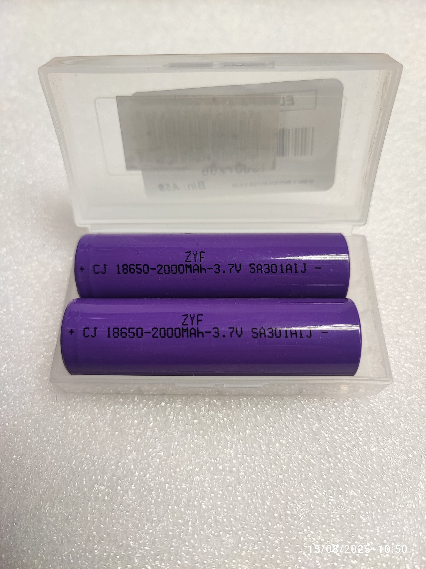 2pc 3.7V 18650 2200mah Rechargable Lithium Battery