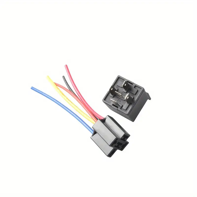 Temu automotive relay kit with one NO40A relay and socket, 30A DC24V automotive relay for vehicle electrical systems.