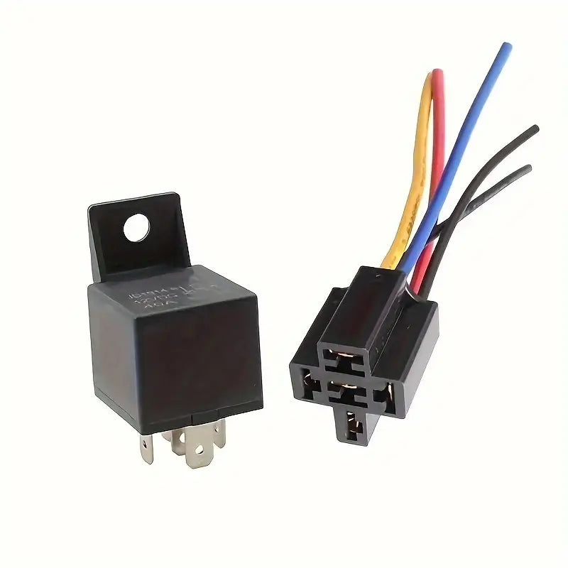 Temu automotive relay kit with one NO40A relay and socket, 30A NC, suitable for DC24V vehicle electrical systems.