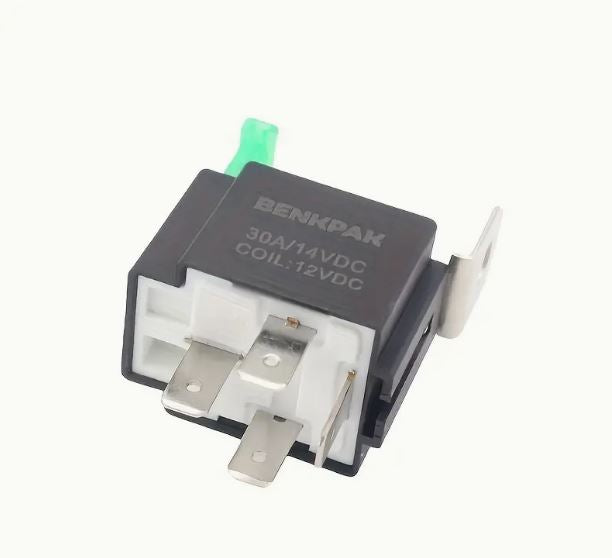 Automotive relay kit with fuse protection, 12V 30A, from Temu, includes a single relay for vehicle electrical systems.
