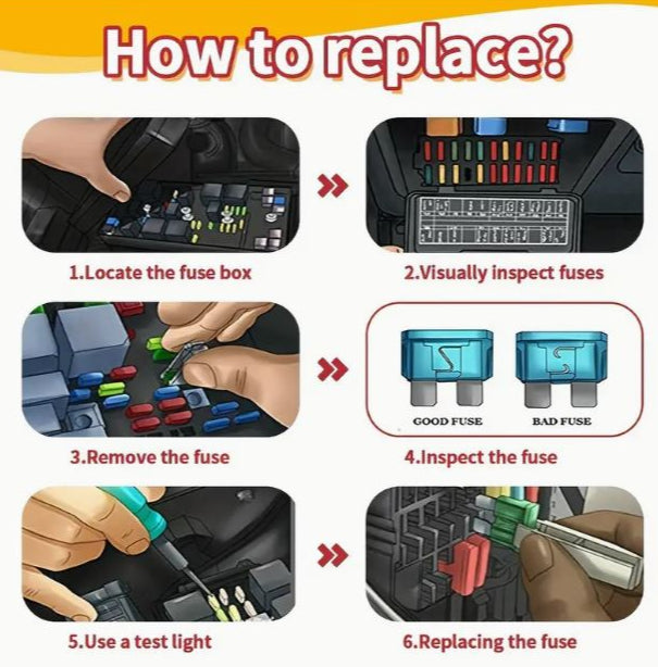 300pcs Car Blade Fuse Assortment Kit, 2A-40A