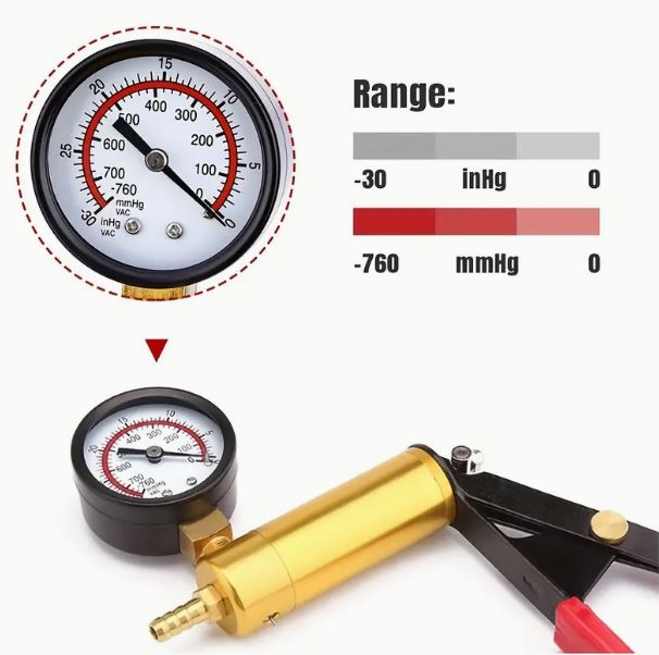 Temu 2-in-1 handheld vacuum brake bleeder kit for efficient brake bleeding and fluid removal in automotive maintenance.