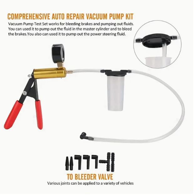 2 In 1 Hand Held Vacuum Brake Bleeder Kit - Little Tokyo SA