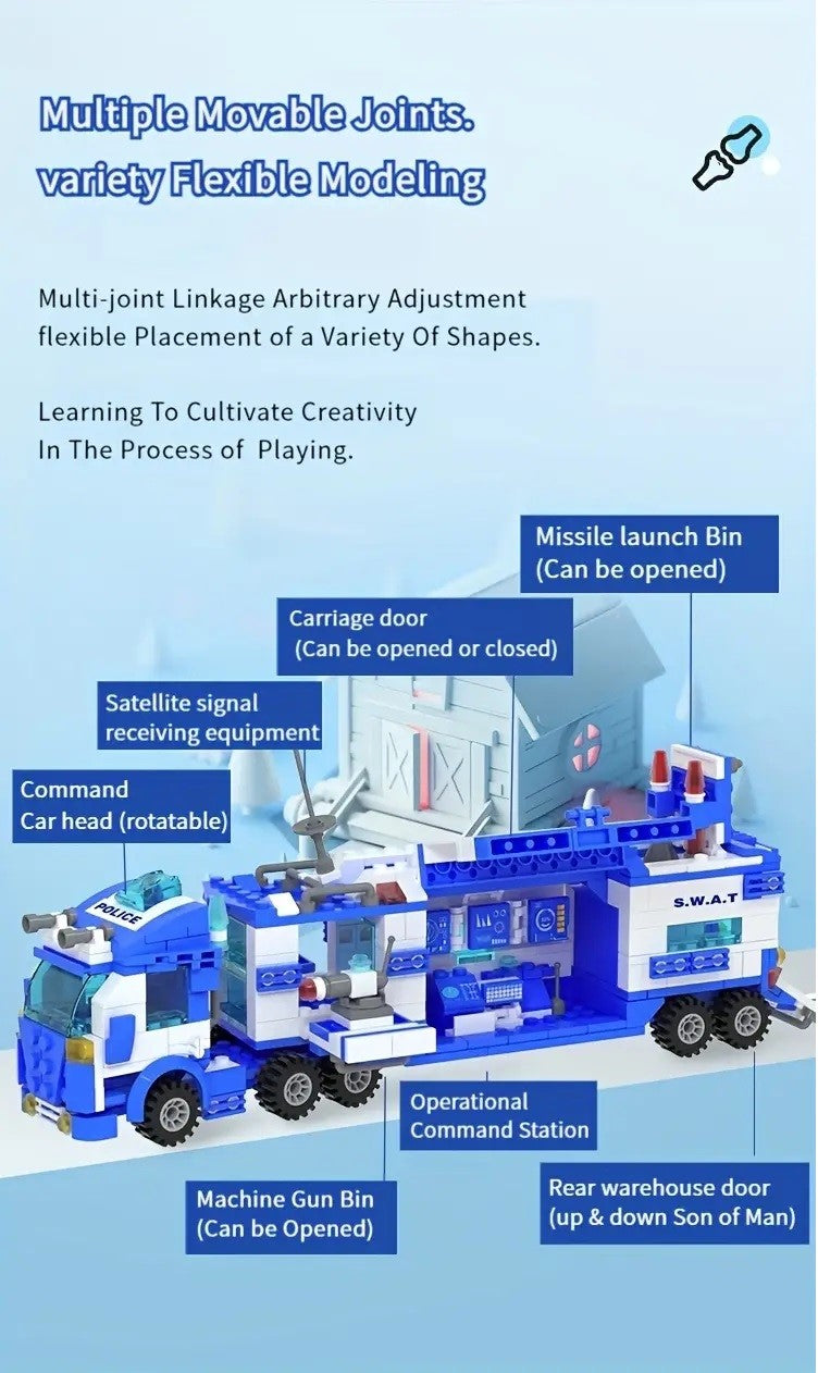 700pcs City Patrol Police Building Blocks Kit - Little Tokyo SA