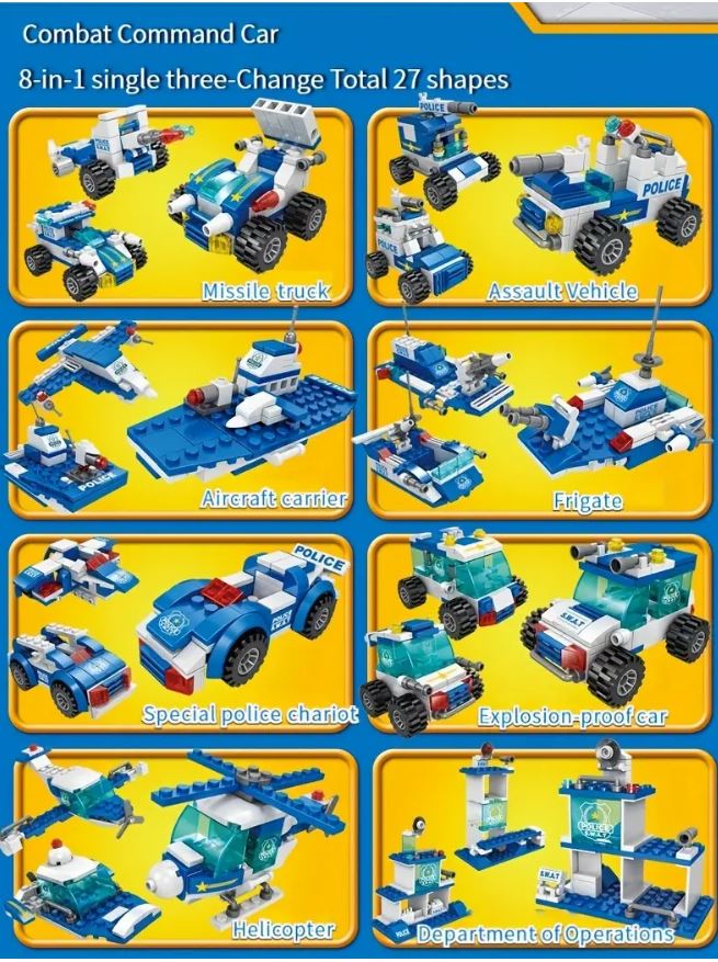 700pcs City Patrol Police Building Blocks Kit - Little Tokyo SA