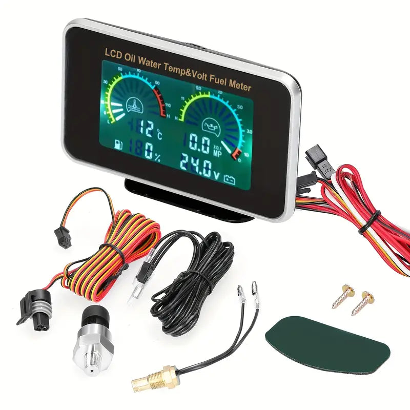 1pc Universal 4-in-1 Digital Car Dashboard Gauge - Little Tokyo SA
