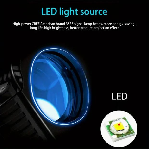Two blue 3D wireless car door LED projector lights with Fire Horse design for Temu car door welcome light system.