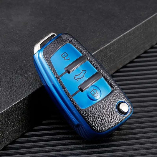 TPU Car Key Case Cover for Audi Flip Key