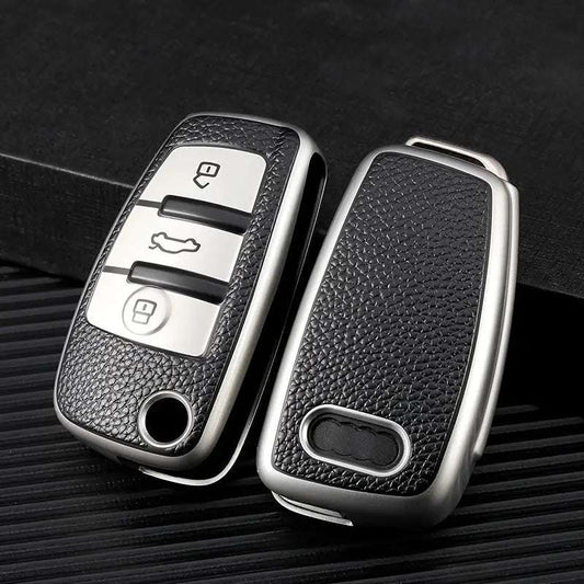 TPU Car Key Case Cover for Audi Flip Key