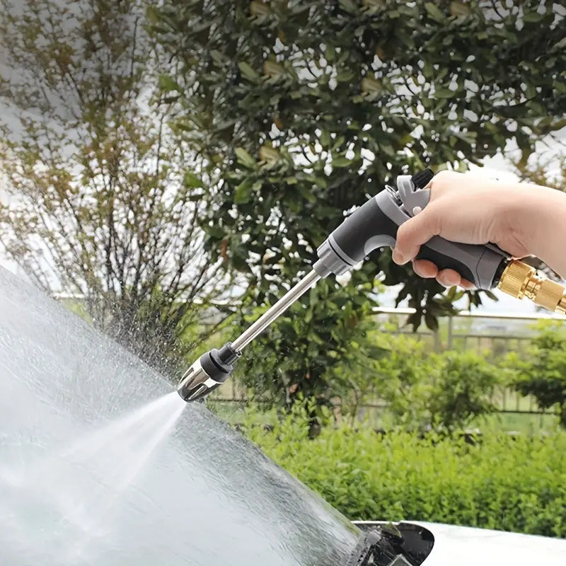 Temu multi-functional high-pressure car wash spray gun with foam tank set, featuring durable tools for effective vehicle cleaning.