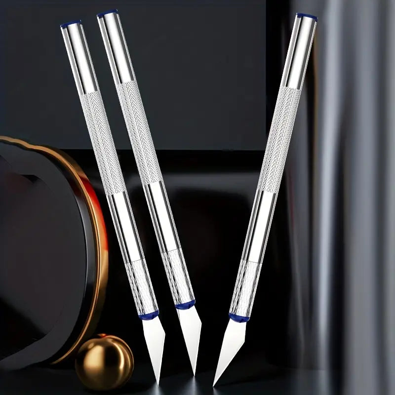 13-piece metal carving knife pen art set, featuring detailed carving tools for intricate designs and craftsmanship.