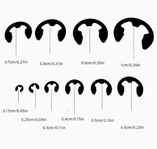 120pcs Stainless Steel Stainless Steel E Clip - Little Tokyo SA