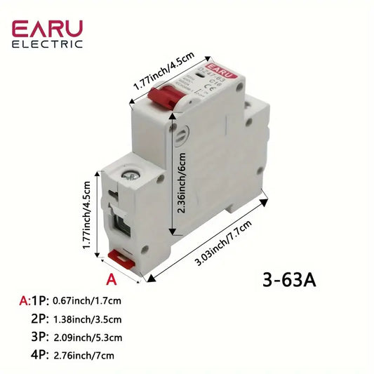 1pc 10A 1Pole Electric Mini Circuit Breaker MCB, DZ47 Series - Little Tokyo SA