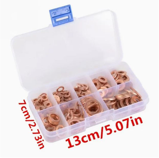 100pcs Copper Washer Gasket Set - Little Tokyo SA