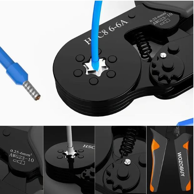 Temu Ultimate Crimping Combo Tool Kit with adjustable crimping tools for electrical and wiring applications.