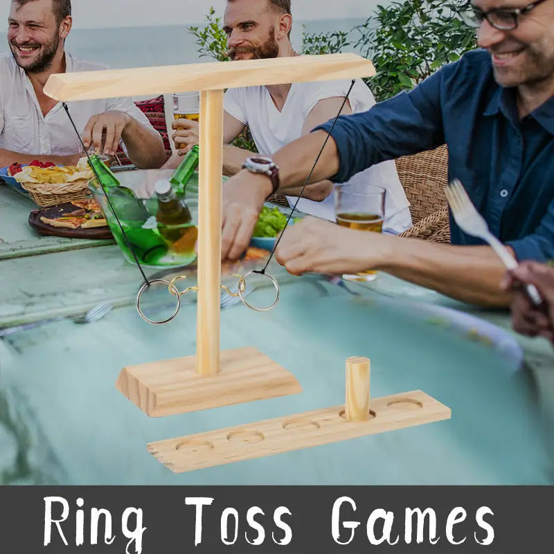 1pc Wooden Ring Toss Drinking Game - Little Tokyo SA