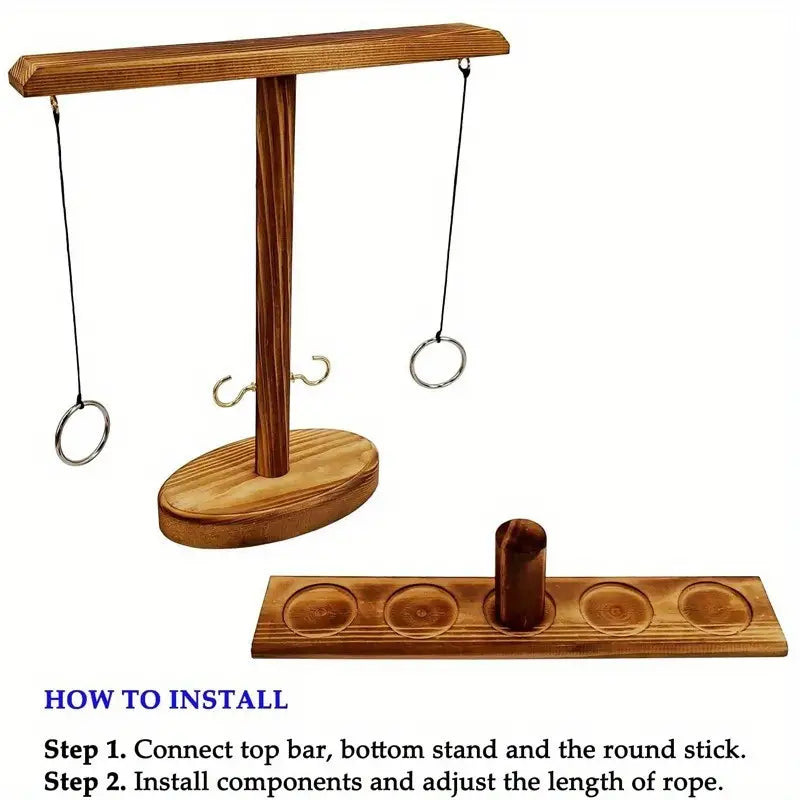 1pc Wooden Ring Toss Drinking Game - Little Tokyo SA