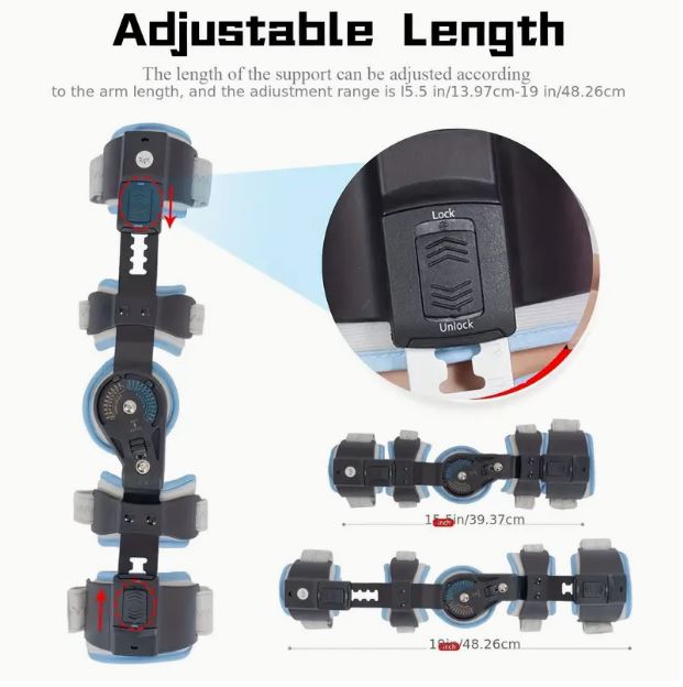 Adjustable Hinged ROM Elbow Brace - Post-Surgery Arm Stabilizer - Little Tokyo SA