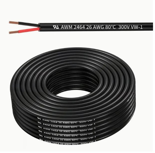 1pc 26 Gauge 2 Core Electrical Wire, 26AWG 30.5M - Little Tokyo SA