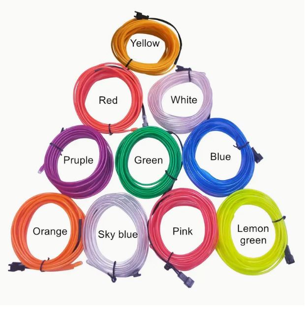 1set 3m/9.84ft Bright Neon Electroluminescent Light Strip - Red - Little Tokyo SA