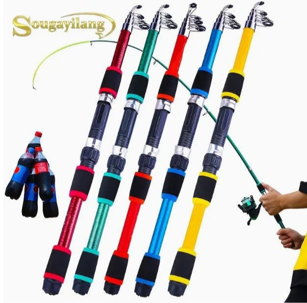 1Pc Yellow Sougayilang Telescopic Fishing Rod - Little Tokyo SA