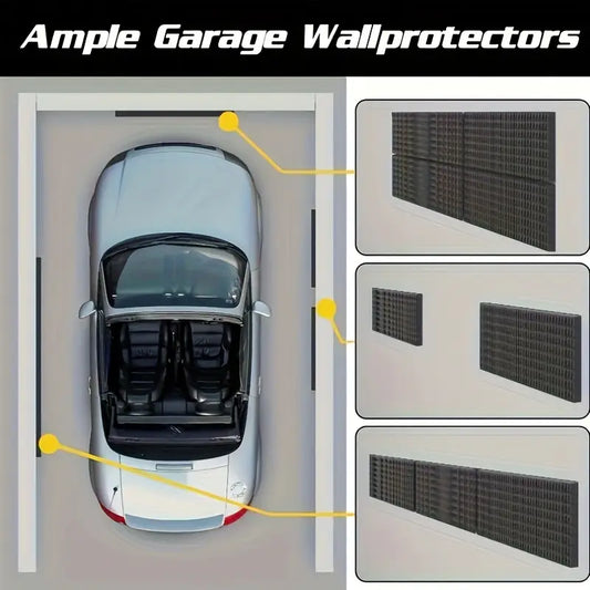 8pcs Black Garage Door & Wall Protectors -