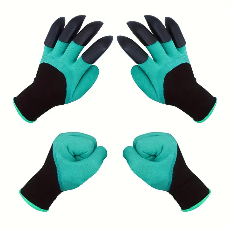 1 Pair Waterproof Gardening Gloves with Claws for Digging & Planting - Little Tokyo SA
