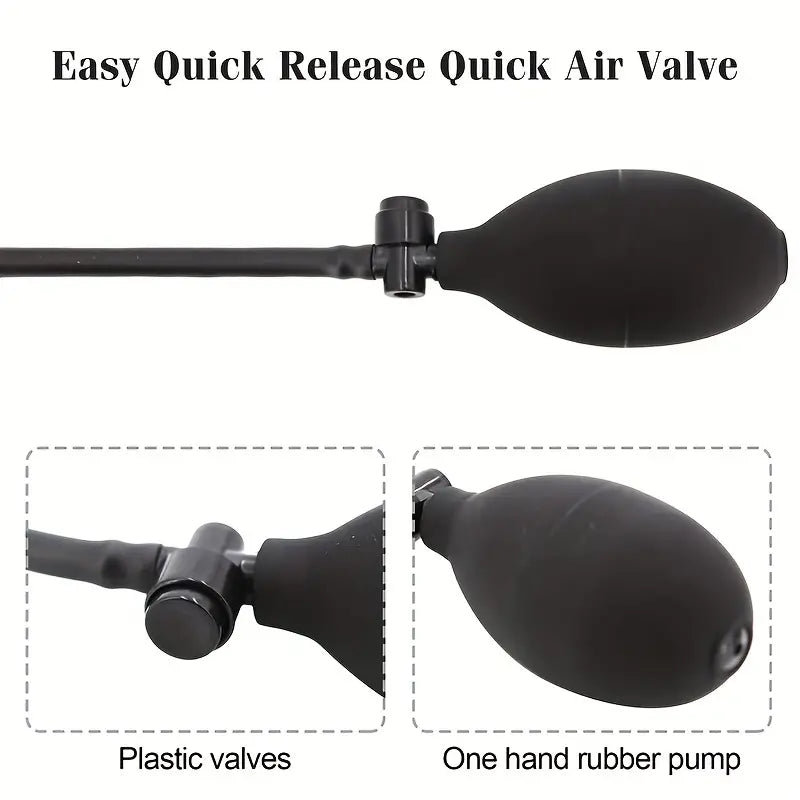 Temu inflatable airbag tool for unlocking cars in emergencies, used for auto repair and door opening situations.