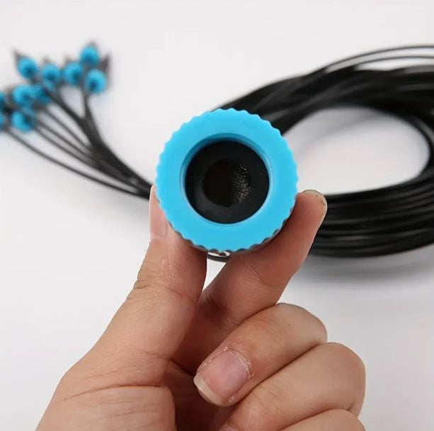 Temu garden watering and irrigation drip system with hoses and connectors for efficient outdoor irrigation.
