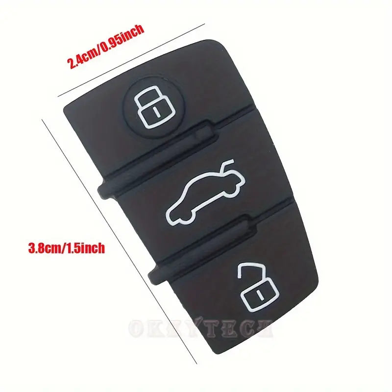 OkeyTech Silicone 3-Button Car Key Fob Cover for Audi