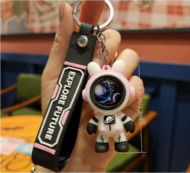 Flying Star Rabbit Astronaut Keychain - Little Tokyo SA