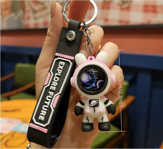 Flying Star Rabbit Astronaut Keychain - Little Tokyo SA