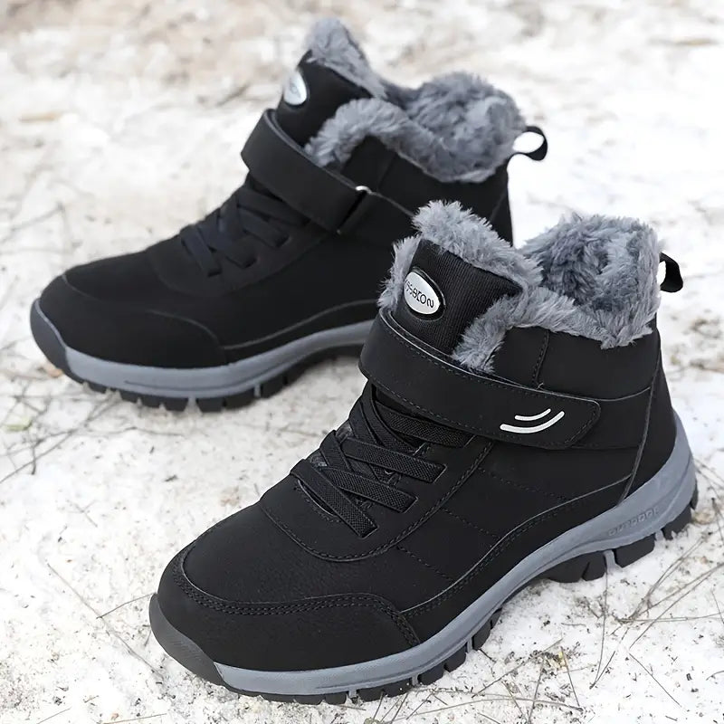 Women's Winter Snow Boots, Plush Lined Non-slip Warm High-top Sneakers - Little Tokyo SA