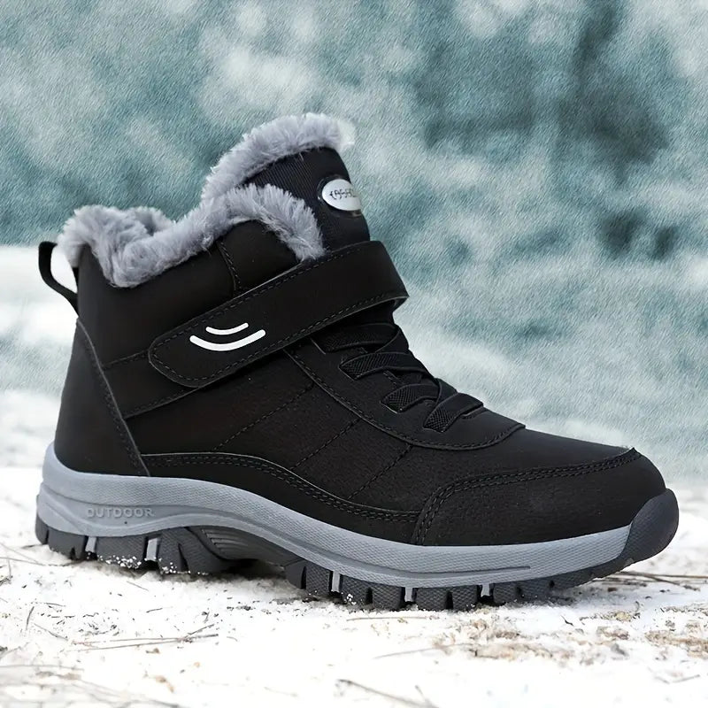 Women's Winter Snow Boots, Plush Lined Non-slip Warm High-top Sneakers - Little Tokyo SA