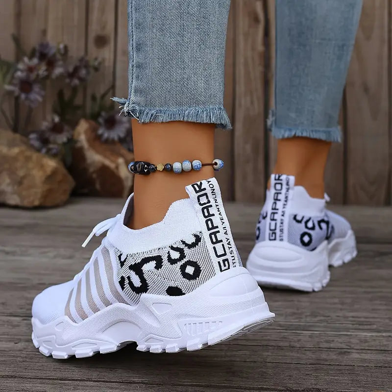 Low-Top Leopard Print Casual Sports Shoes - Breathable, Comfortable - Little Tokyo SA