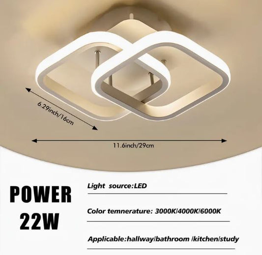 Black Square Modern Corridor Led Light Fixture - Little Tokyo SA