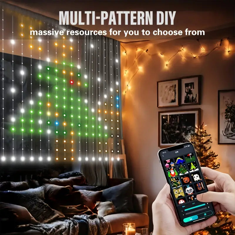 Smart LED Curtain Lights with Remote & App Control - Little Tokyo SA