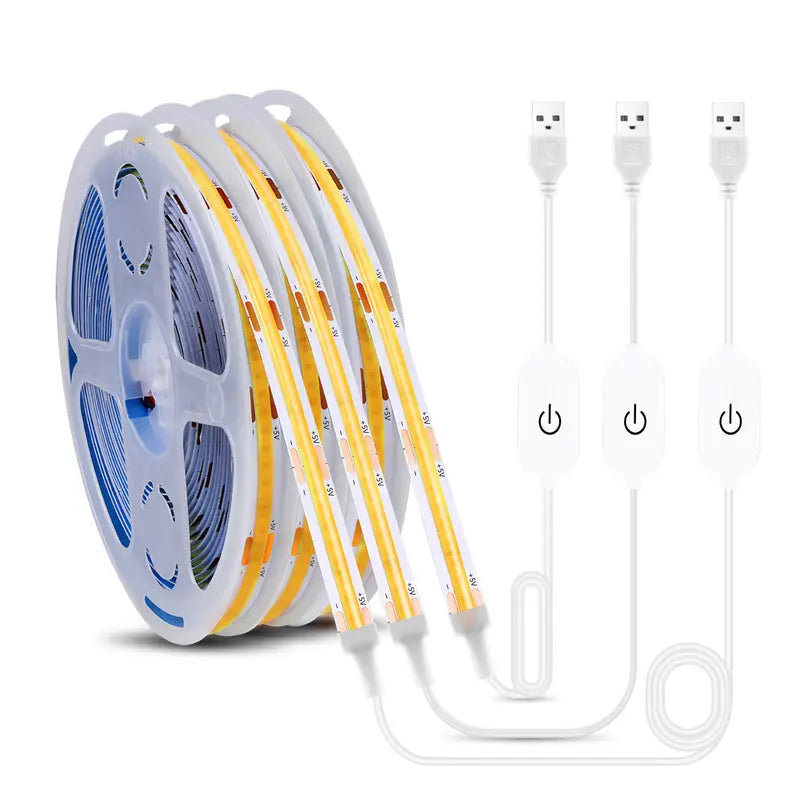 1M 5v USB Powered COB LED Strip Light with Touch Control - Little Tokyo SA