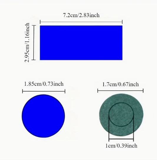 100-Piece BLUE Heat Shrink Tubing & Barley Paper Rings Set for 18650 Lithium Cells - Little Tokyo SA