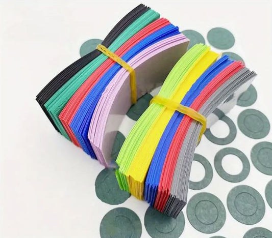 100-Piece Mixed Color Heat Shrink Tubing & Barley Paper Rings Set for 18650 Lithium Cells - Little Tokyo SA