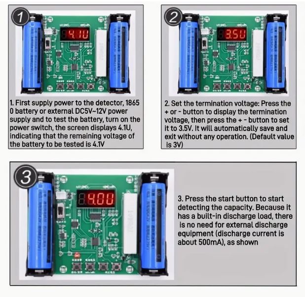 Xh-M240 18650 Lithium Battery Capacity Tester - Little Tokyo SA