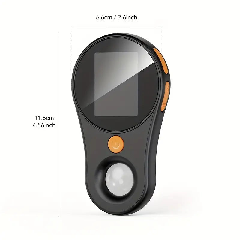 Temu handheld digital microscope with 2.0MP magnification, portable design for detailed close-up viewing of small objects.
